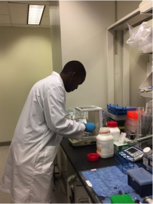 Guleid working in a lab.