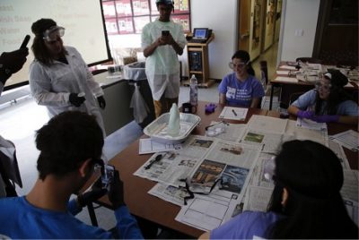 Svetlana working in a lab